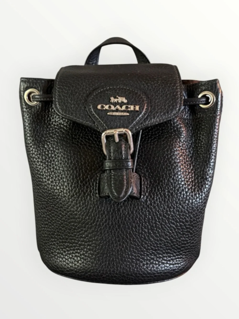 Coach Amelia Convertible 3-Way Backpack Crossbody Shoulder Bag Black CL408